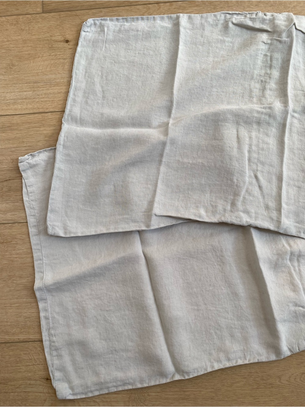 Set of 2 West Elm European Linen King Pillow Shams Gray